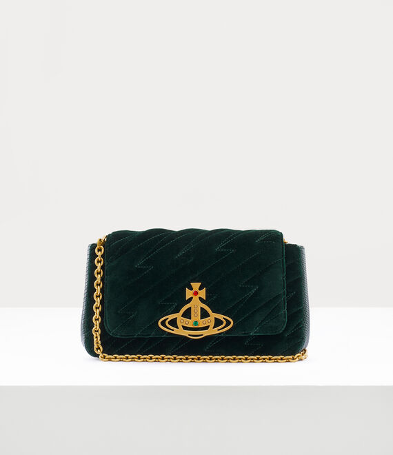 Vivienne Westwood Hazel Quilted Medium Handbag in GREEN